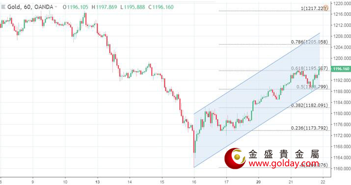 金盛盈富 黄金小时图